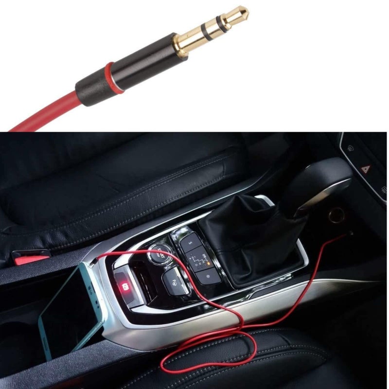Learsoon 3.5mm Male Audio Cable Compatible with Beats by Dr. Dre Solo Studio Headphones, Extension Cord Work with Car, Home Stereos, iPhone, iPad, iPod, Echo(Red) - Image 4